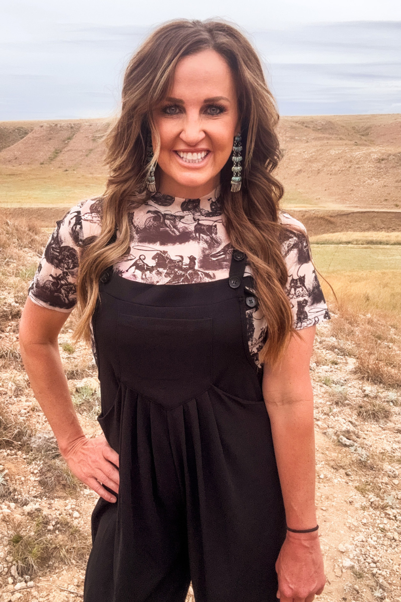 Vintage Rodeo Western Mesh Top