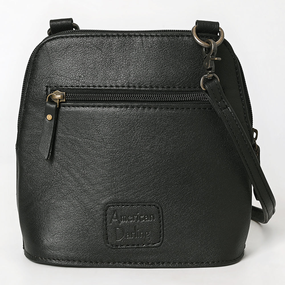 American Darling Quilted Leather Crossbody | Hand-Tooled Floral Accent Bag ADBG1679