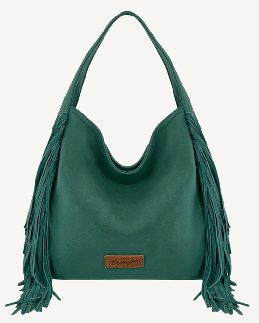 Wrangler Fringe Studded Hobo Bag