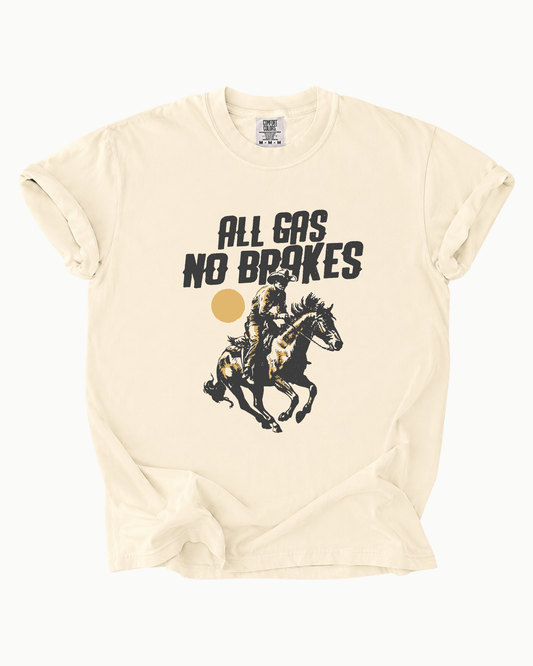 All Gas No Brakes Cowgirl Graphic Tee