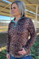 Hear Me Roar Leopard Quarter-Zip Pullover