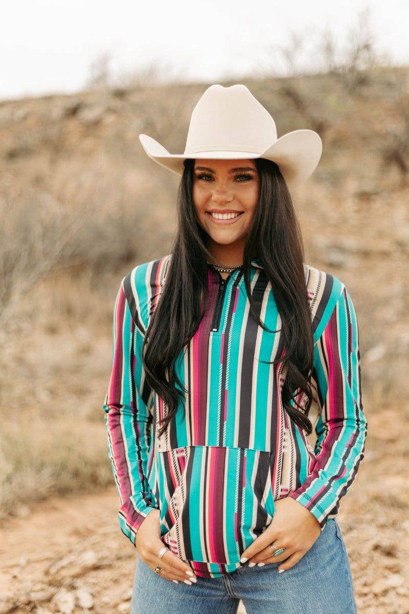 Running Away Serape Western Pullover
