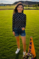 Black & White Polka Dot Mesh Top