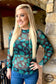 Forever in Turquoise Western Mesh Top