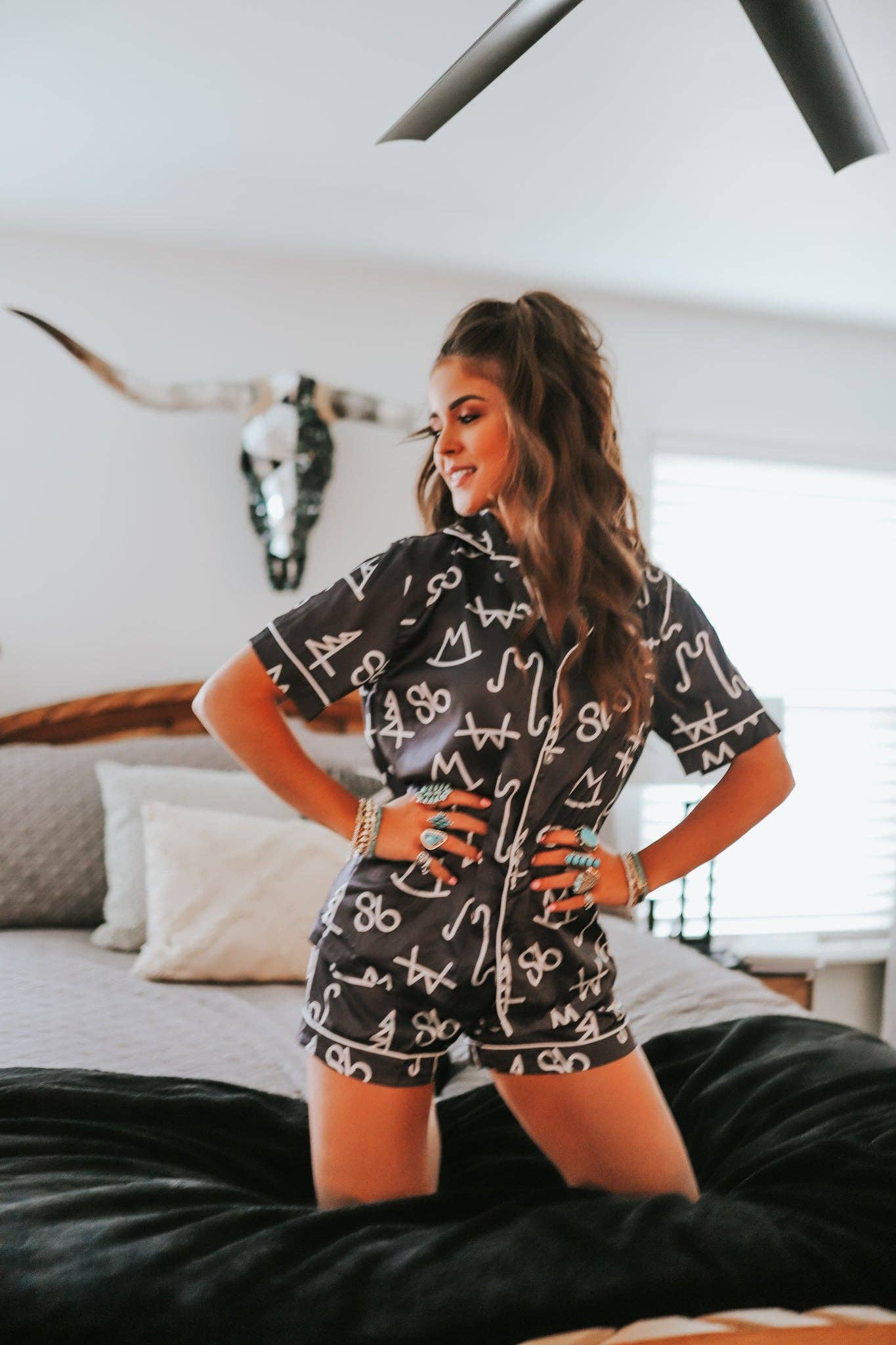 Cowgirl After Dark Black Brand Pajama Set