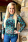 Forever in Turquoise Western Mesh Top