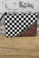 Cowgirl Check Tooled Cosmetic Bag