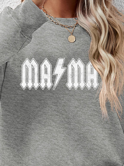 MAMA Graphic Dropped Shoulder Sweatshirt