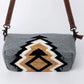 American Darling Handwoven Saddle Blanket Crossbody Bag Genuine Leather Trim ADBG1008C