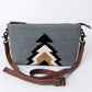 American Darling Handwoven Saddle Blanket Crossbody Bag Genuine Leather Trim ADBG1008C