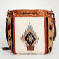American Darling Hand Woven Saddle Blanket & Hair-On Cowhide Western Bucket Bag ADBG574