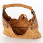 American Darling Cowhide (Hides Vary) Patchwork & Tooled Leather Hobo Shoulder Bag Tassel Accent ADBGA237D