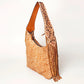 American Darling Hair-On Cowhide (hides vary) Hobo Bag Hand Tooled Genuine Leather ADBGA242