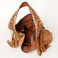 American Darling Hair-On Cowhide (hides vary) Hobo Bag Hand Tooled Genuine Leather ADBGA242