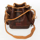 American Darling Handcrafted Leather Bucket bag with Fringes & Braided Drawstring ADBGD140