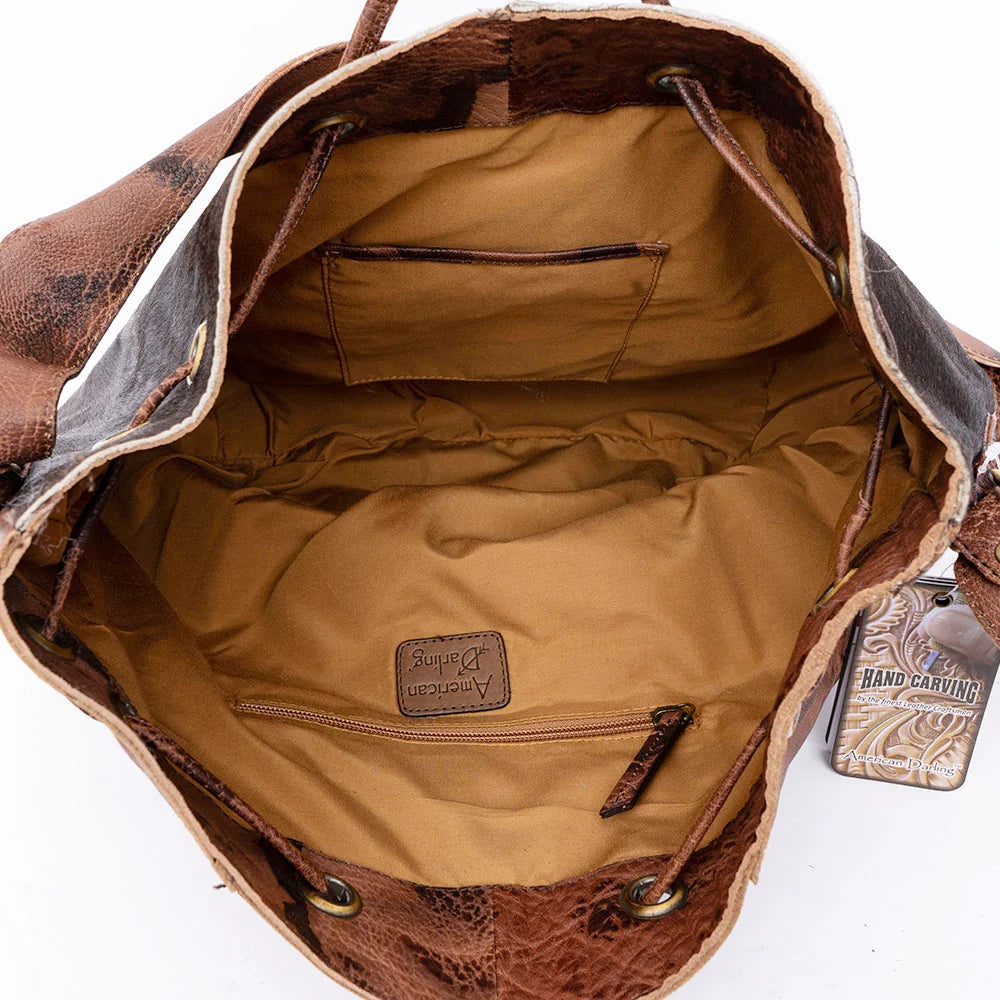 Bucket Hair On (Hides Vary) Genuine Western Leather Women Bag ADBGI226B