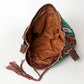 American Darling Aztec Woven Saddle Blanket & Leopard Cowhide Boho Bucket Bag ADBG574D9