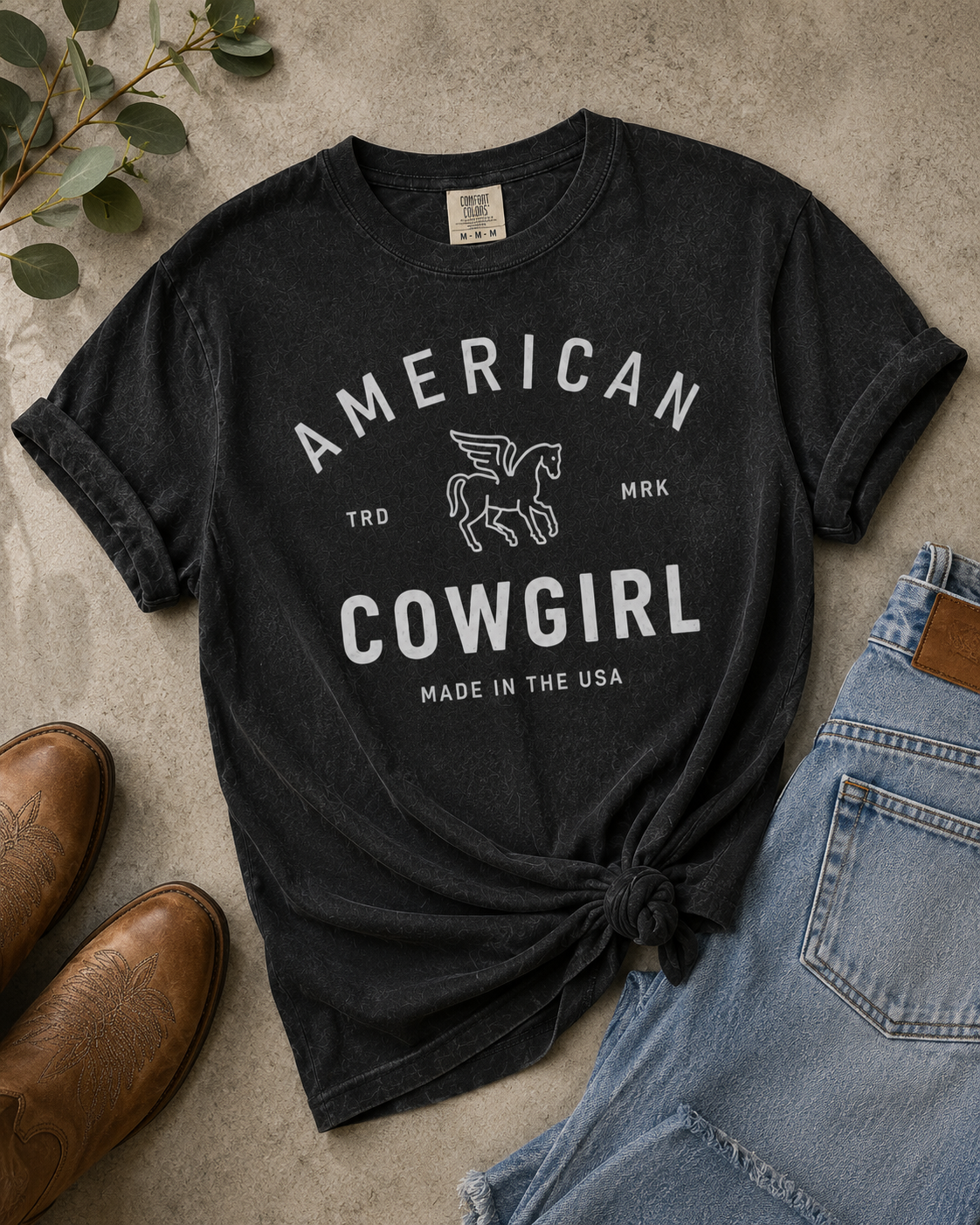 American Cowgirl Comfort Colors Tee