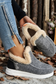Furry Suede Round Toe Flat Sneakers