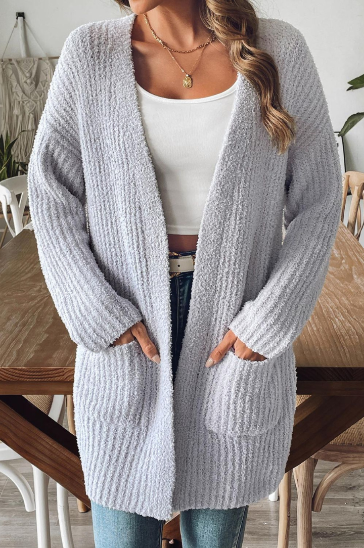 Open Front Long Sleeve Cardigan