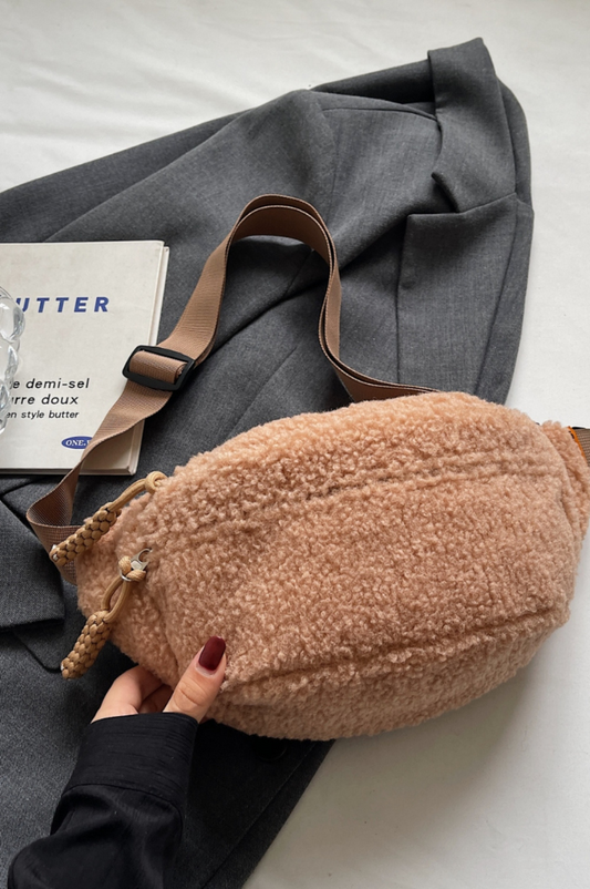 Sherpa Crossbody Bag with Adjustable Strap