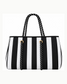 Black & White Striped Neoprene Tote Bag