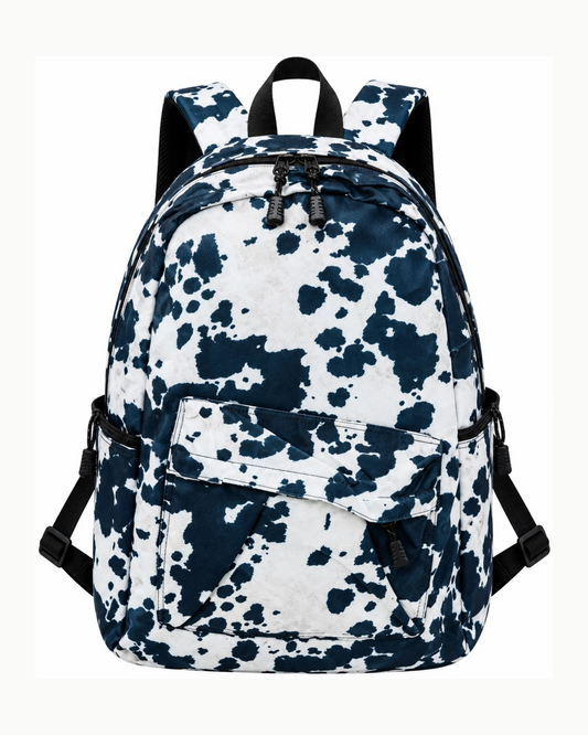 Black Cowhide Backpack + FREE Lunch Tote