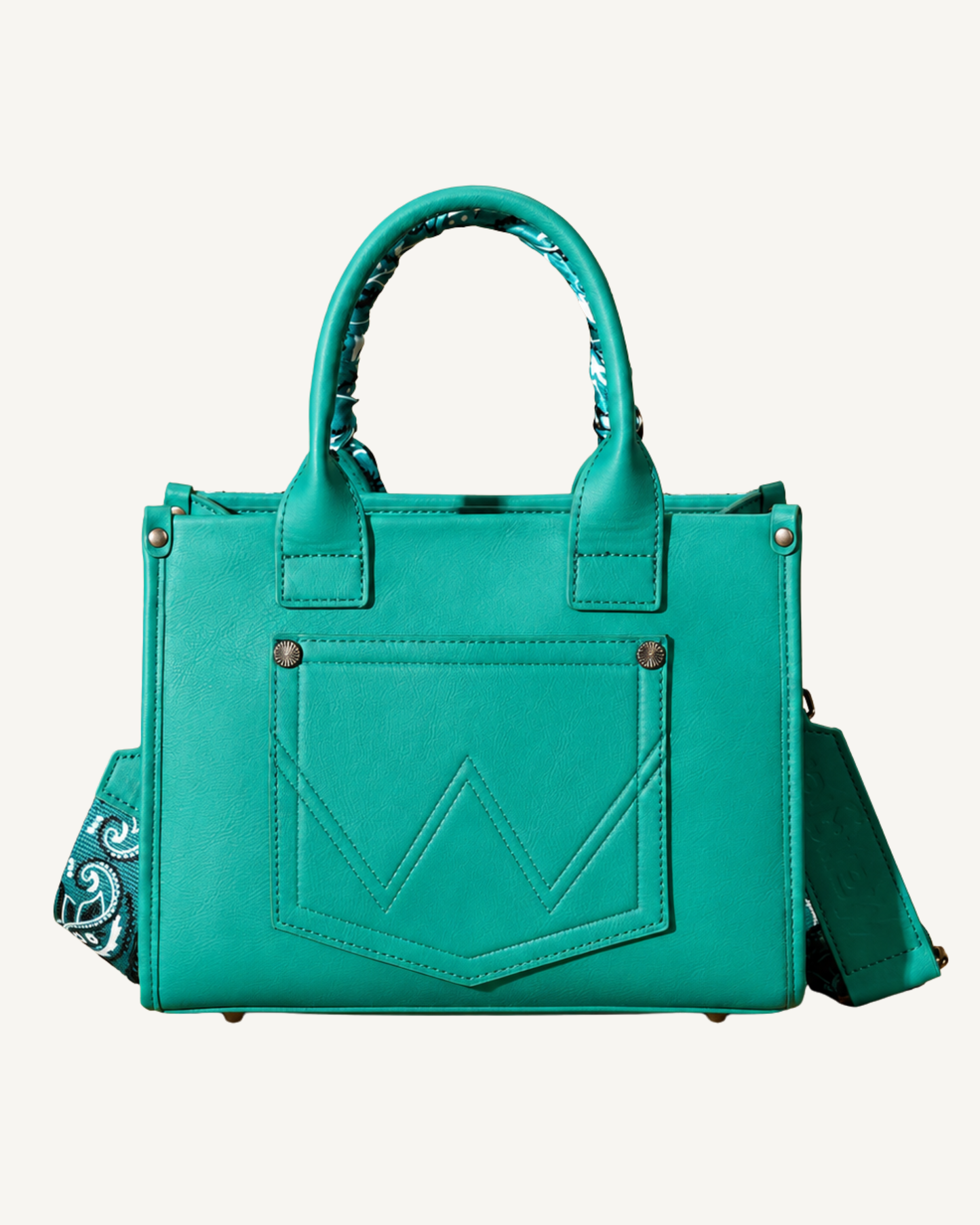 Wrangler Paisley Whipstitch Tote & Crossbody Bag