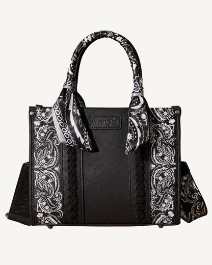 Wrangler Paisley Whipstitch Tote & Crossbody Bag