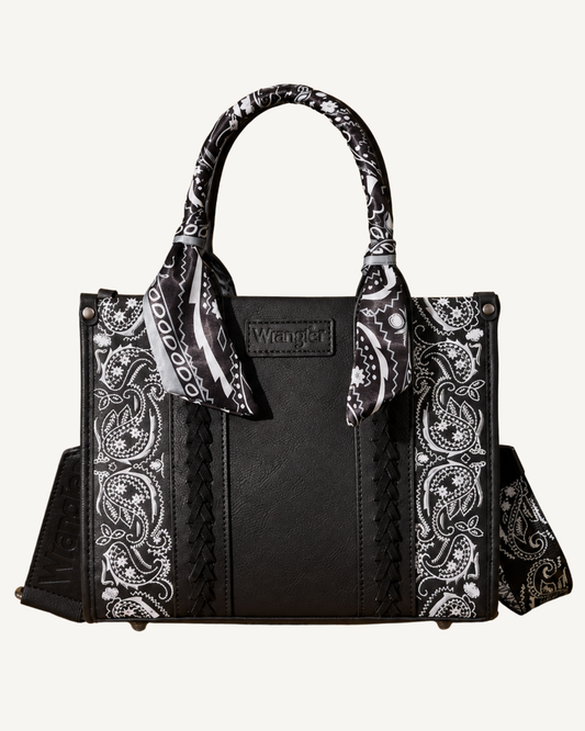 Wrangler Paisley Whipstitch Tote & Crossbody Bag