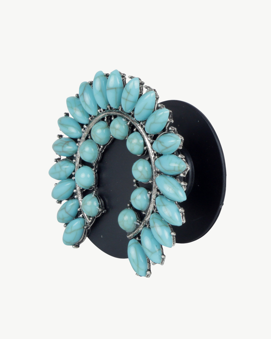 Turquoise Sunburst Pop-Out Phone Grip & Holder