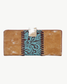 Bleu Hand-Tooled Leather & Hair-On Hide Wallet