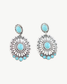 Turquoise Concho Western Statement Earrings