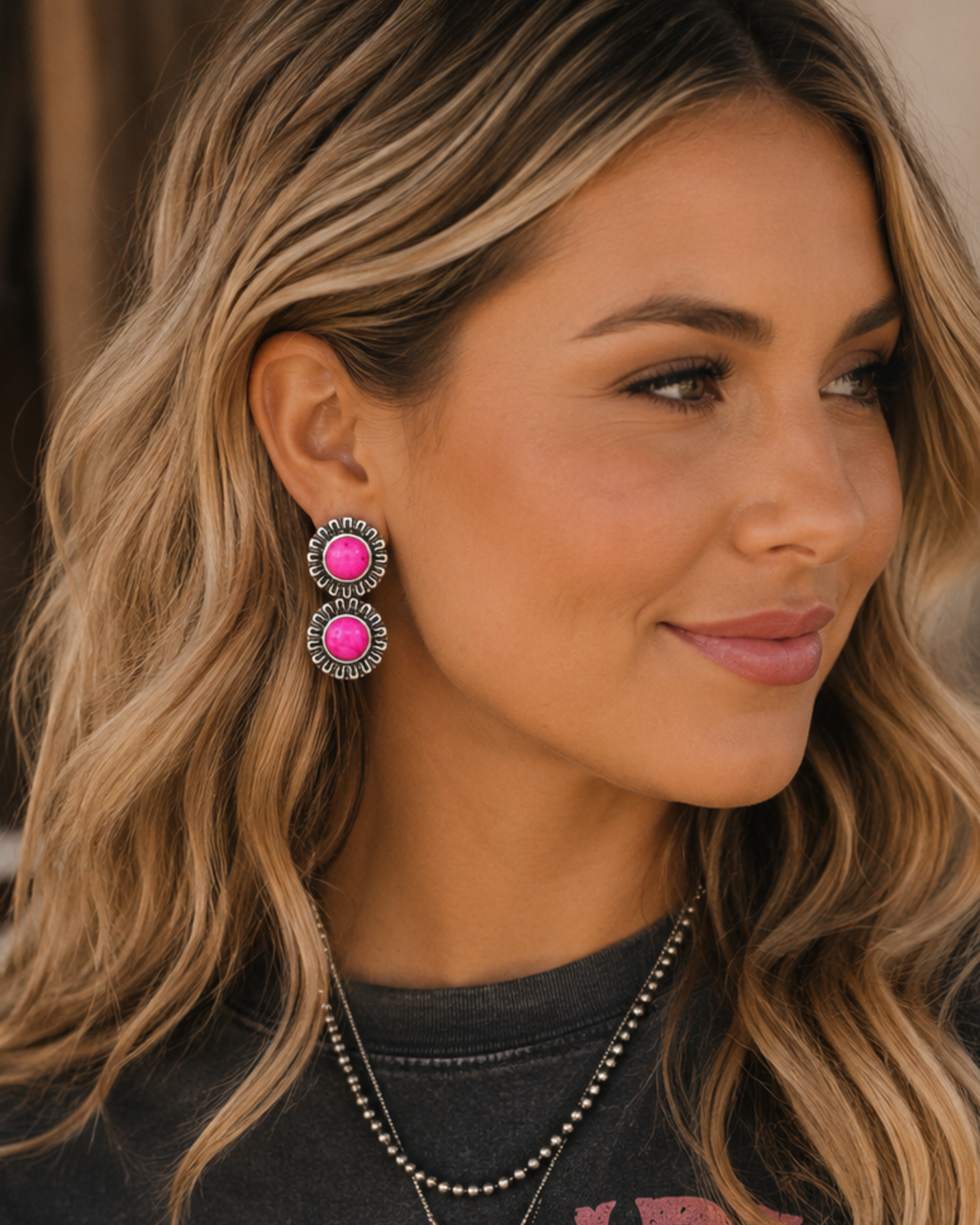 Double Trouble Western Stone Earrings