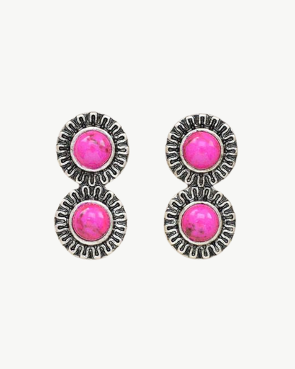 Double Trouble Western Stone Earrings