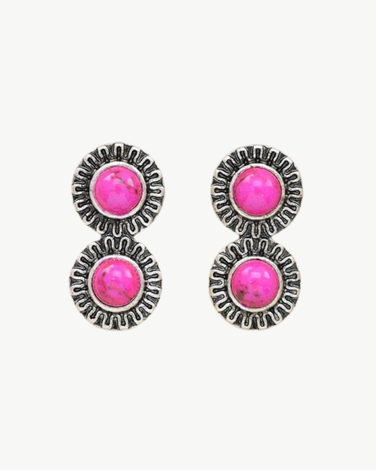 Double Trouble Western Stone Earrings