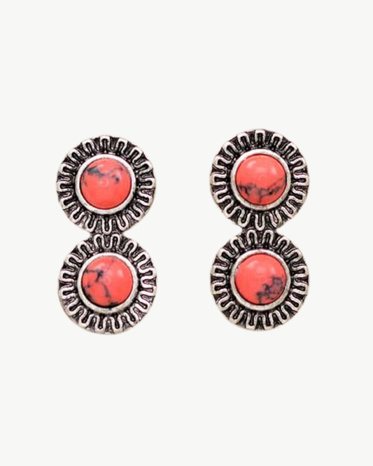 Double Trouble Western Stone Earrings