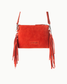Boot Stitch Suede Fringe Crossbody Bag