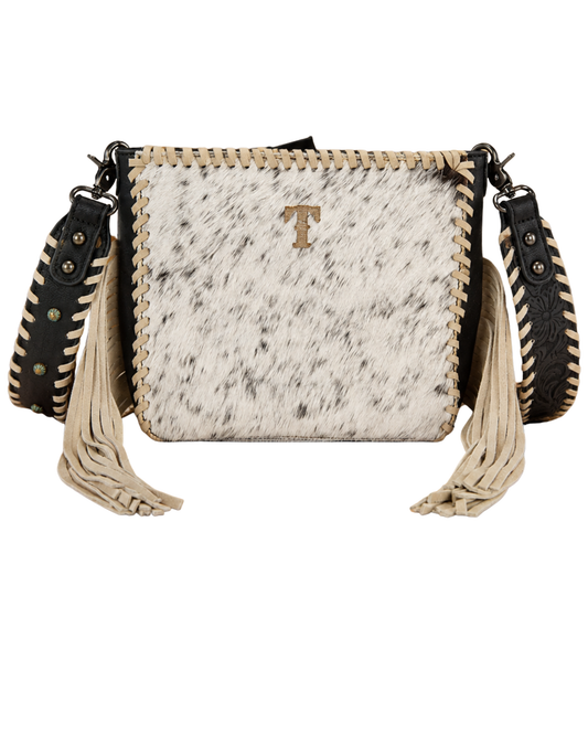 Trinity Ranch Cowhide Fringe Crossbody Bag