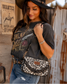 Wrangler Leopard Print Shoulder Bag with Chain Detail