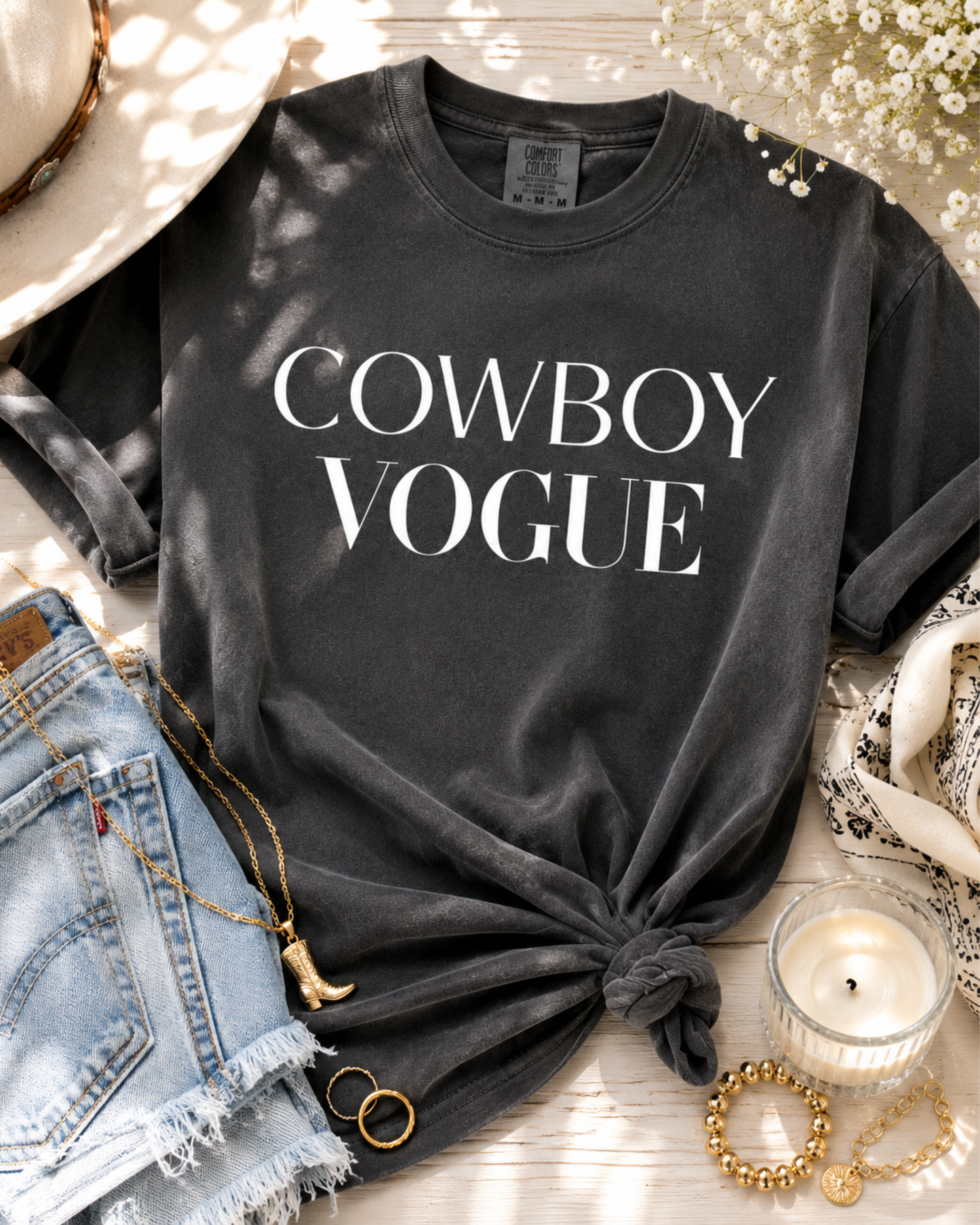 Cowboy Vogue Comfort Colors Graphic Tee