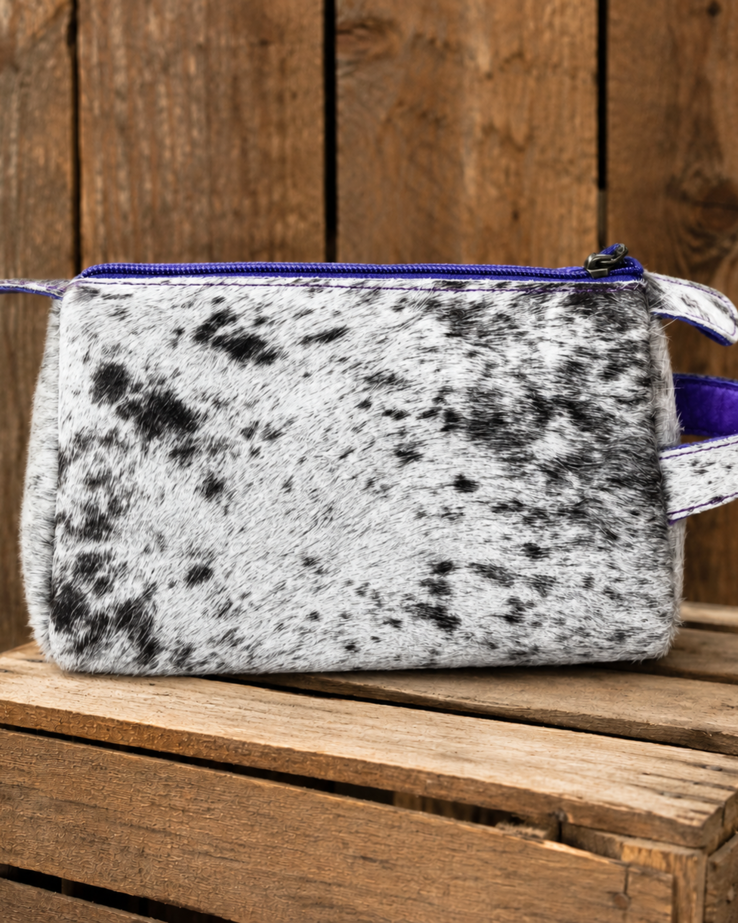 Cowhide Makeup Bag | Hair-On Hide Cosmetic Pouch