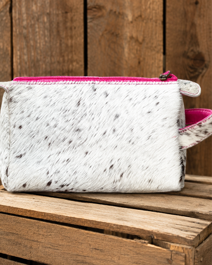 Cowhide Makeup Bag | Hair-On Hide Cosmetic Pouch