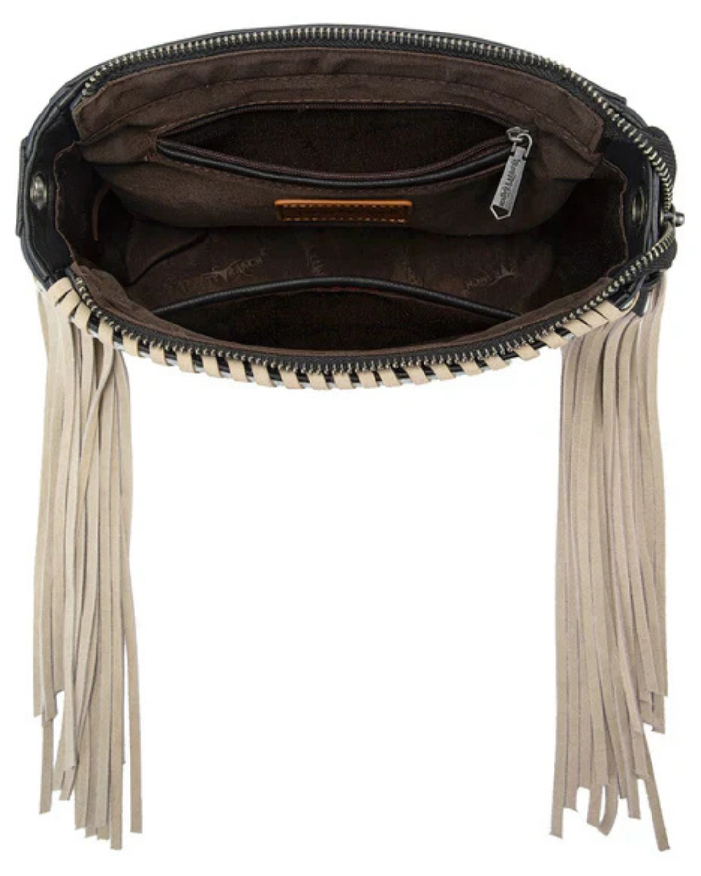 Trinity Ranch Cowhide Fringe Crossbody Bag