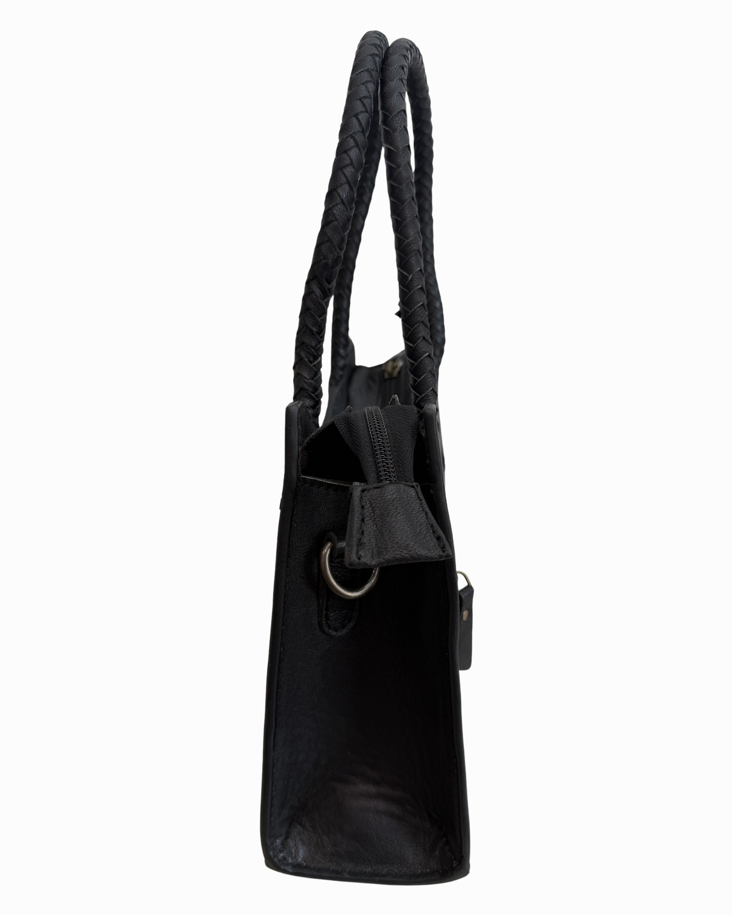 Black Checkered Crossbody Tote