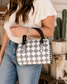 Gray Checkered Speedy Crossbody Bag - Small