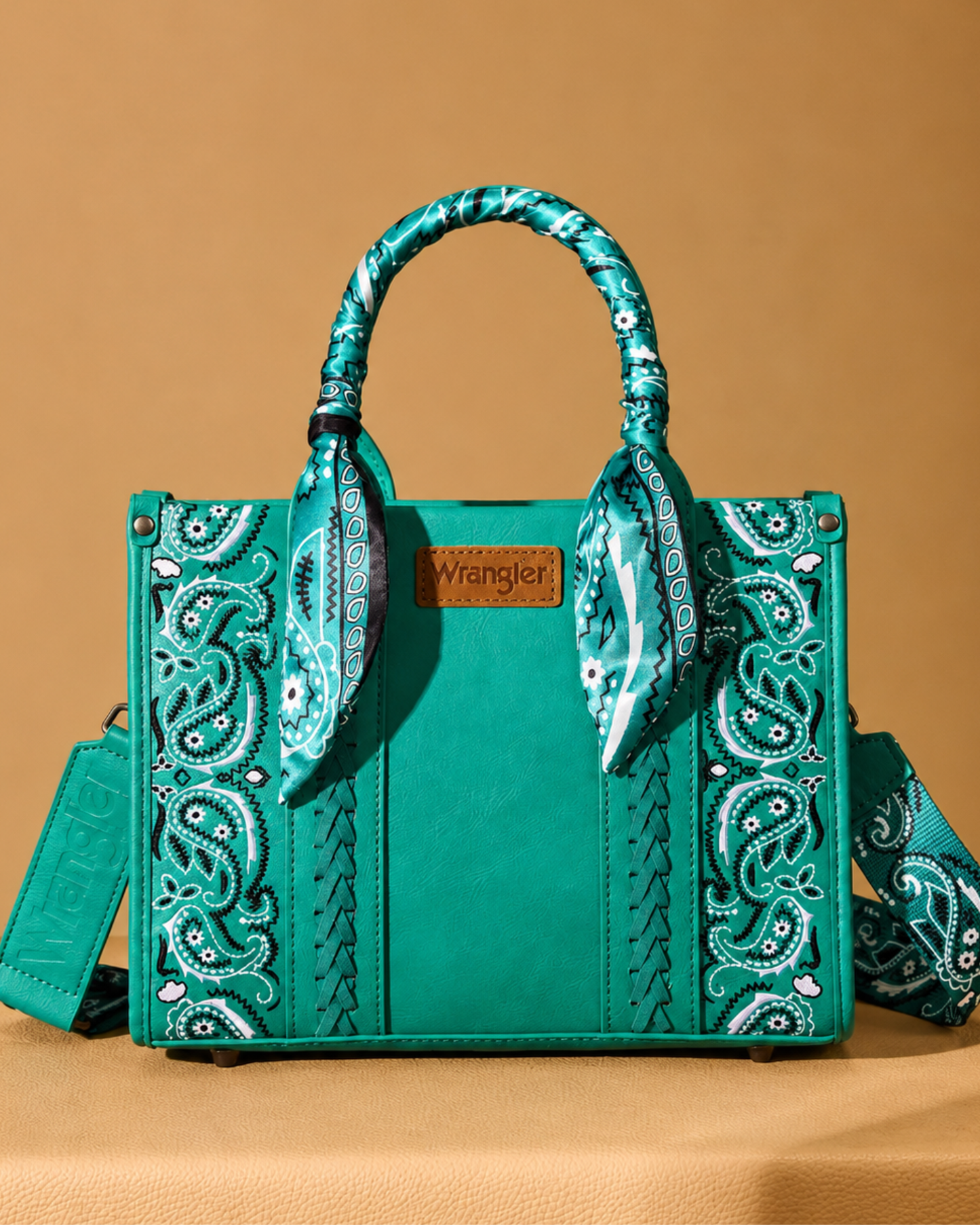 Wrangler Paisley Whipstitch Tote & Crossbody Bag