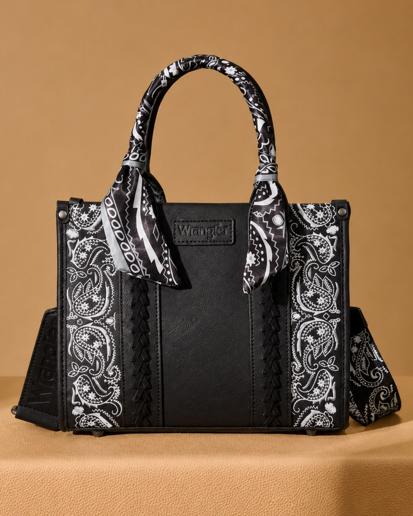 Wrangler Paisley Whipstitch Tote & Crossbody Bag