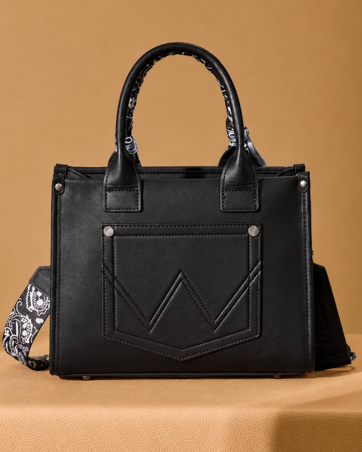 Wrangler Paisley Whipstitch Tote & Crossbody Bag