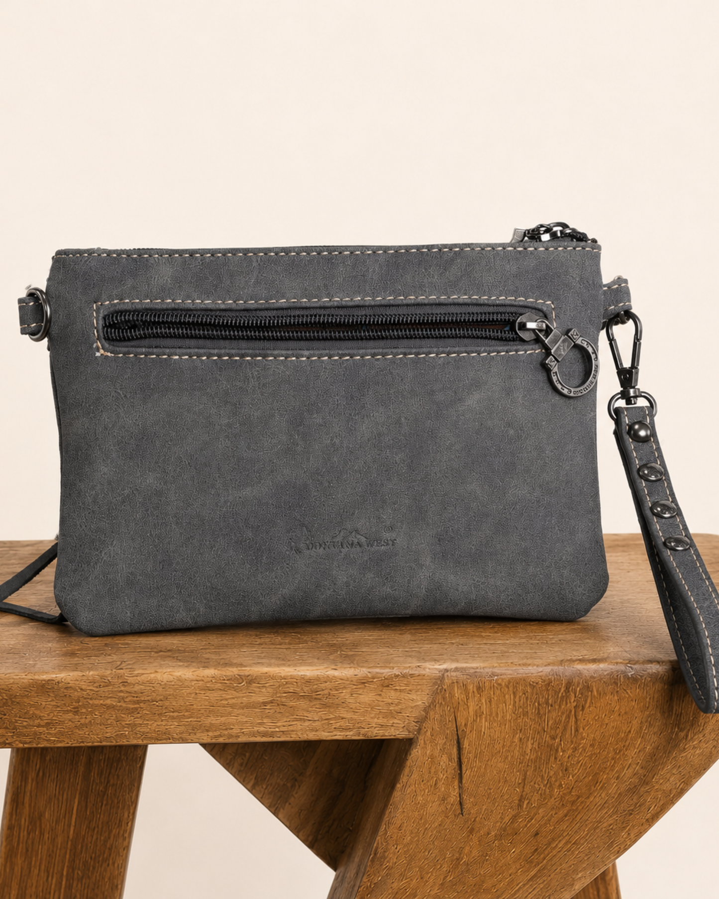 Montana West Tooled Fringe Crossbody Clutch
